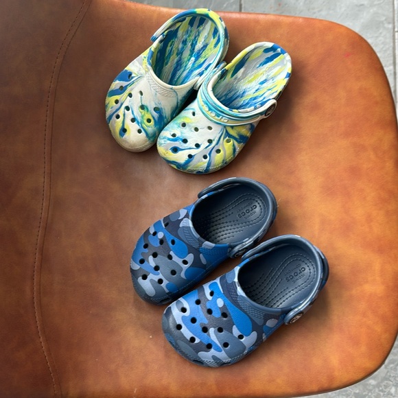 Little Boys Crocs Sandals, two pairs, size 9 boy toddler - Picture 1 of 5